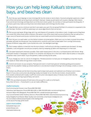 Infographic of how you can help keep waterways clean