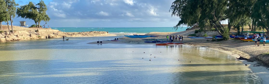 An open berm at Kailua Beach Park